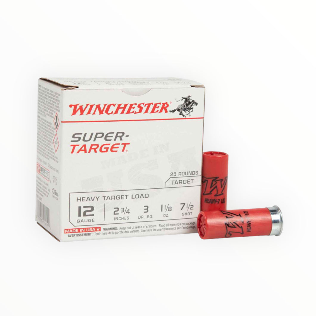 Winchester Super-Target Ammunition - 12 Gauge - 7.5 Shot - 25 Count