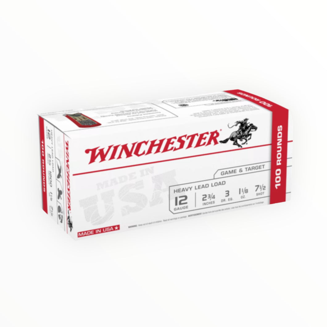 Winchester Super-Target Ammunition - 12 Gauge - 7.5 Shot - 100 Count